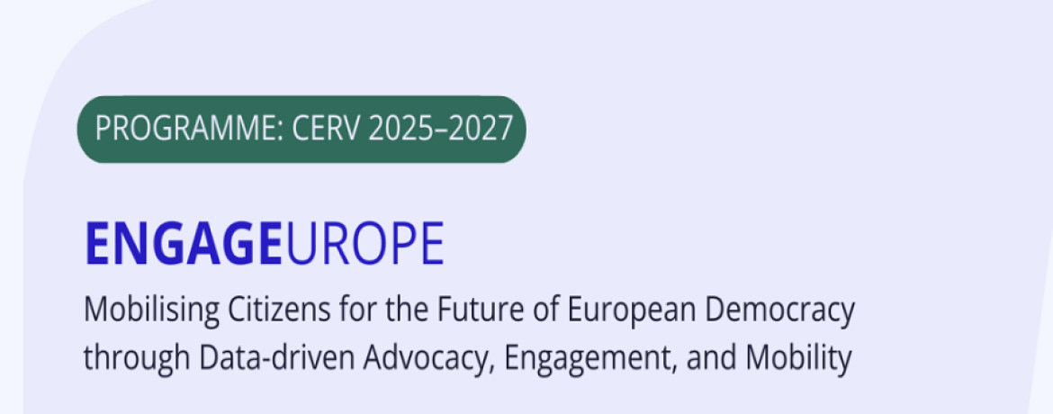NAJAVA: UMHCG započinje realizaciju projekta „Mobilizacija građana za budućnost evropske demokratije kroz zagovaranje zasnovano na podacima, angažman i mobilnost“