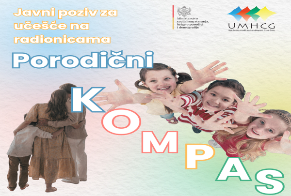 Javni poziv za roditelje i djecu za učešće na radionicama u okviru programa Porodični kompas