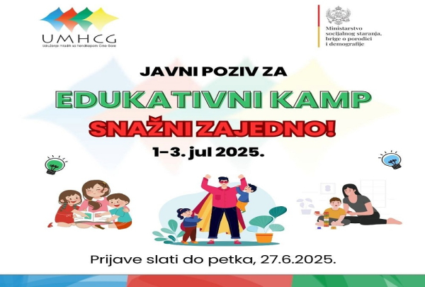 JAVNI POZIV ZA UČEŠĆE NA EDUKATIVNOM KAMPU – SNAŽNI ZAJEDNO