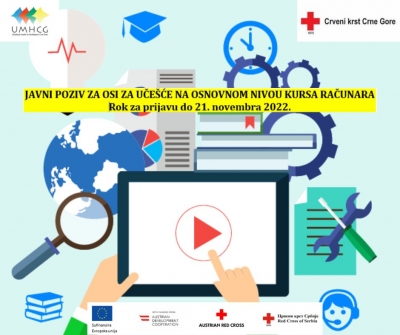 JAVNI POZIV ZA OSI ZA UČEŠĆE NA OSNOVNOM NIVOU KURSA RAČUNARA