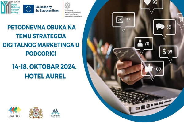NAJAVA: PETODNEVNA OBUKA NA TEMU STRATEGIJA DIGITALNOG MARKETINGA U PODGORICI