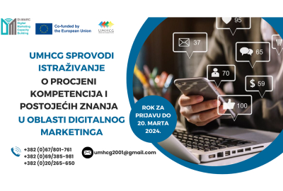 UMHCG SPROVODI ISTRAŽIVANJE O PROCJENI KOMPETENCIJA I POSTOJEĆIH ZNANJA U OBLASTI DIGITALNOG MARKETINGA
