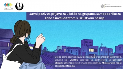 Javni poziv za prijavu za učešće na grupama samopodrške za žene s invaliditetom s iskustvom nasilja