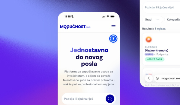 MOGUĆNOST.ME – DIGITALNA PLATFORMA ZA INKLUZIVNO ZAPOŠLJAVANJE U CRNOJ GORI