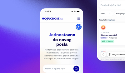 MOGUĆNOST.ME &ndash; DIGITALNA PLATFORMA ZA INKLUZIVNO ZAPO&Scaron;LJAVANJE U CRNOJ GORI