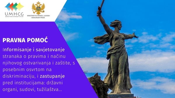 NAJAVA: Besplatno pravno savjetovalište i pravna pomoć za OSI na teritoriji Crne Gore