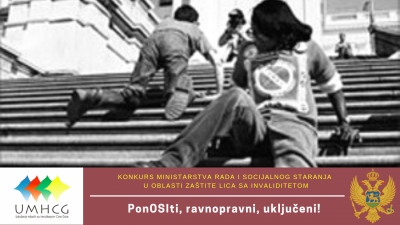 Najava: UMHCG započinje realizaciju projekta PonOSIti, ravnopravni, uključeni!